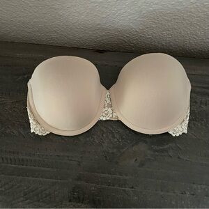 Wacoal Elegant Lace Strapless Bra - Cream